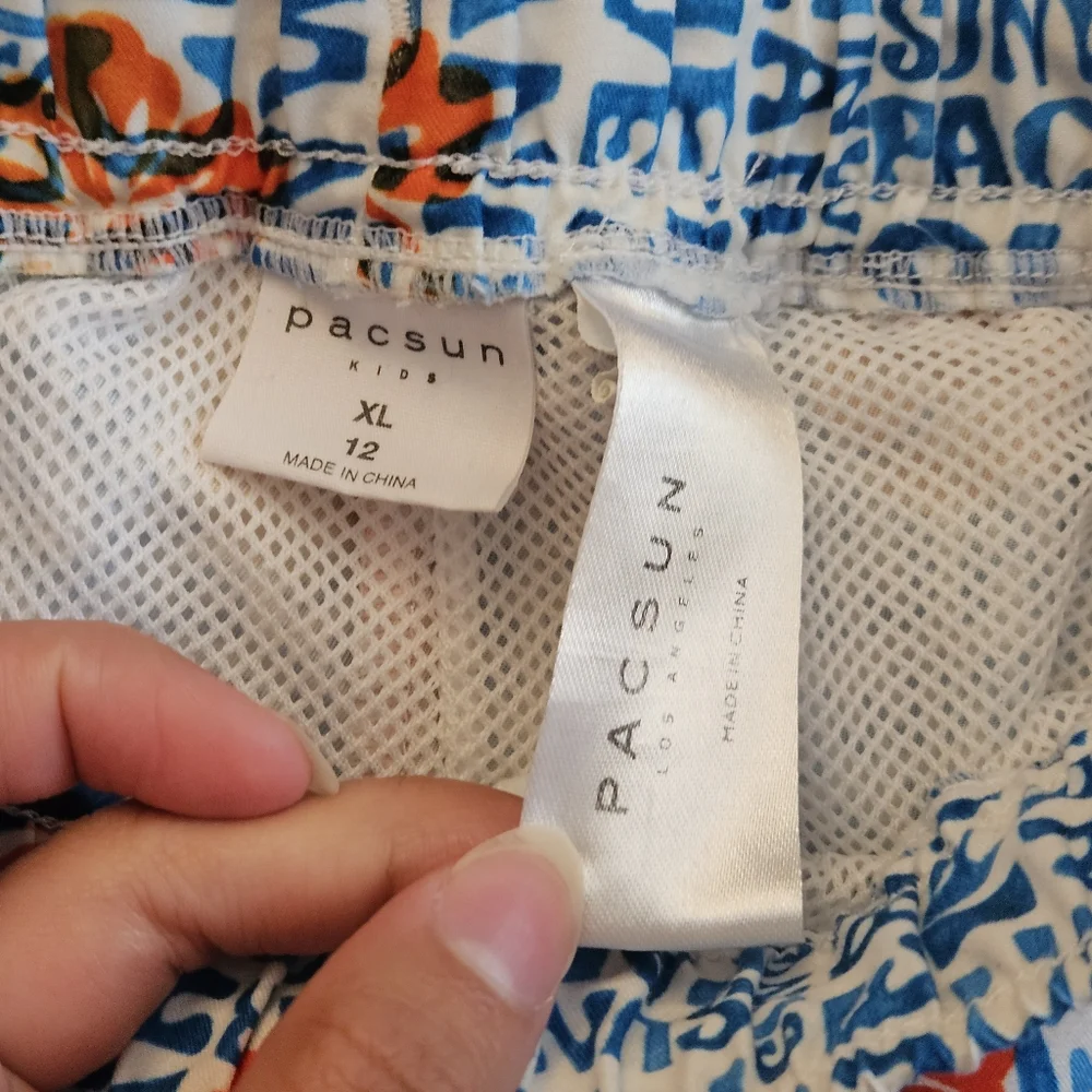 PacSun Kids Size XL 12 Swim Trunks Shorts Pacific Sunwear DAMAGED
